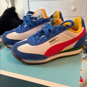 Puma Blue and Red Retro Sneakers